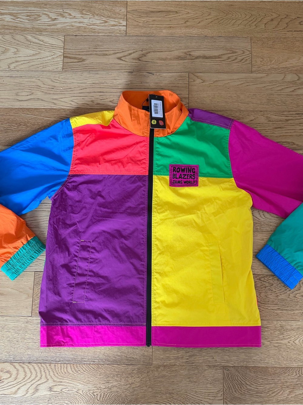 Rowing Blazers Jams World Colorblock Windbreaker Jacket Patchwork Preppy Darty